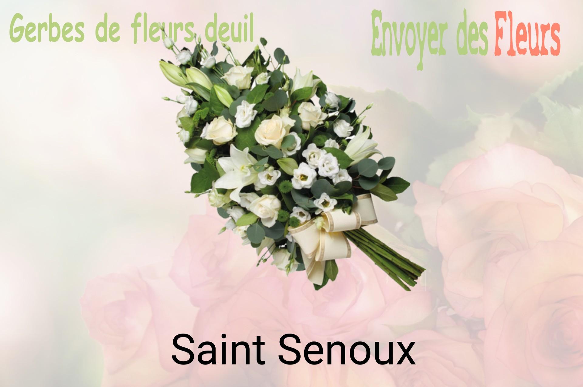 Gerbe de fleurs de deuil livrée à Saint-Senoux
